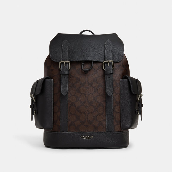 NWT Coach Outlet Hudson Backpack In Signature Canvas - Picture 1 of 5
